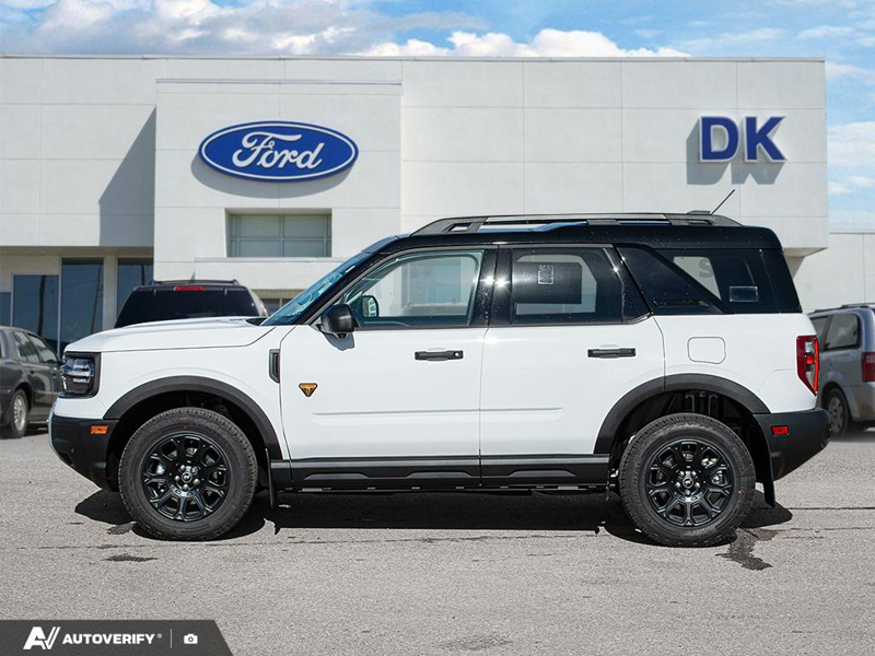 NEW 2026 Ford Bronco Sport Badlands - Oxford White Exterior / DARK SPACE GREY LEATHER Interior - $51,303 - Stock #D60807 - VIN 3FMCR9DA8TRF31909 - Photo 3