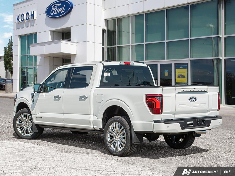 NEW 2026 Ford F-150 Platinum Plus - Star White Tri-coat Metallic Exterior / SMOKED TRUFFLE LTD LEATHER BUCKET SEATS Interior - $107,934 - Stock #E60939 - VIN 1FTFW7LD6TFB65438 - Photo 4