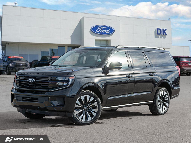 NEW 2027 Ford Expedition Platinum Max - Agate Black Metallic Exterior / SALT CRYSTAL GREY, LEATHER-TRIMMED HEATED & VENTILATED FRONT CAP Interior - $109,305 - Stock #D70080 - VIN 1FMJK1M80VEA13065 - Photo 1
