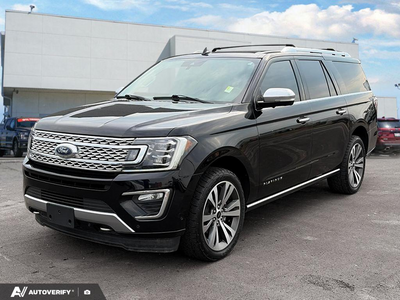 USED 2021 Ford Expedition PLAT MAX 4X4 w/Leather, Moonroof, Nav, and More! - Agate Black Metallic Exterior - $48,899 - Stock #D60514A - VIN 1FMJK1MT0MEA12484