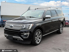 USED 2021 Ford Expedition PLAT MAX 4X4 w/Leather, Moonroof, Nav, and More! - Agate Black Metallic Exterior - $48,899 - Stock #D60514A - VIN 1FMJK1MT0MEA12484