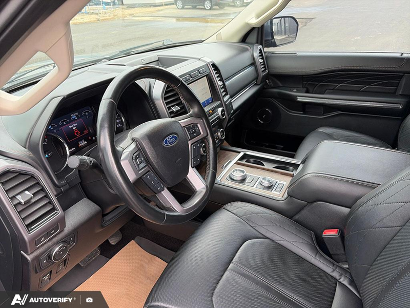 USED 2021 Ford Expedition PLAT MAX 4X4 w/Leather, Moonroof, Nav, and More! - Agate Black Metallic Exterior / BLACK ONYX LEATHER Interior - $46,888 - Stock #D60514A - VIN 1FMJK1MT0MEA12484 - Photo 8