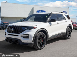 USED 2021 Ford Explorer ST w/Leather, Moonroof, Tech Pkg! - Star White Tri-coat Metallic Exterior - $32,898 - Stock #D60705A - VIN 1FM5K8GC4MGB56078