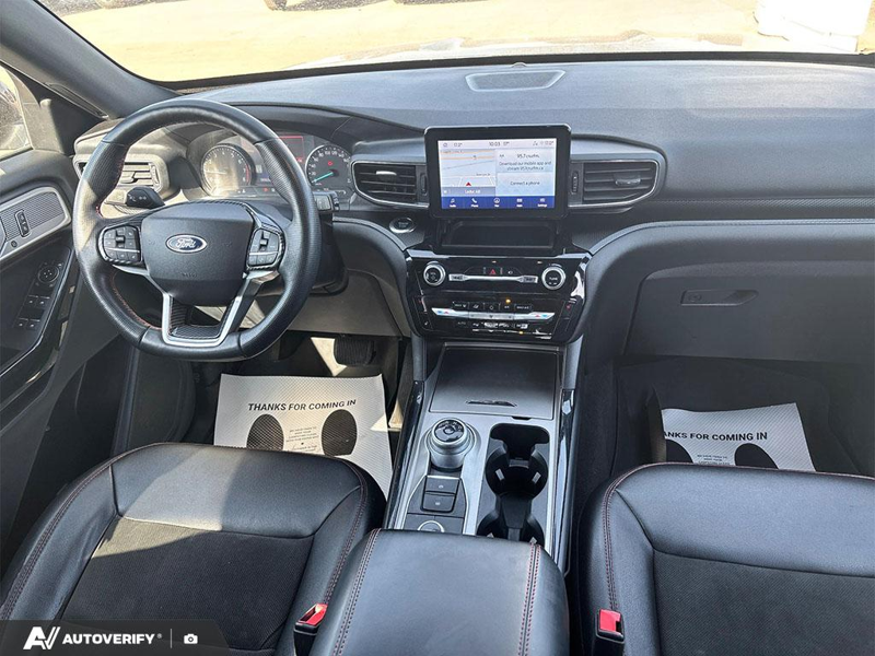 USED 2022 Ford Explorer ST-Line w/Leather, Nav, and More! - Carbonized Grey Metallic Exterior / EBONY ACTIVEX Interior - $30,777 - Stock #D51030A - VIN 1FMSK8KH7NGB74680 - Photo 18