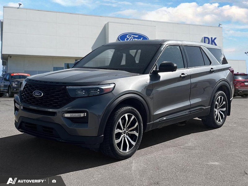USED 2022 Ford Explorer ST-Line w/Leather, Nav, and More! - Carbonized Grey Metallic Exterior / EBONY ACTIVEX Interior - $30,777 - Stock #D51030A - VIN 1FMSK8KH7NGB74680 - Photo 1