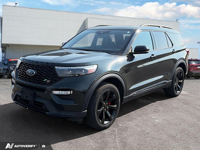 USED 2022 Ford Explorer ST w/Leather, Moonroof, Nav, and More! - Forged Green Metallic Exterior - $40,591 - Stock #D60200A - VIN 1FM5K8GC9NGA66782