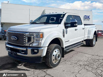 USED 2022 Ford F-450 Super Duty
 XLT 6.7L w/Premium Pkg! - Oxford White Exterior / MEDIUM EARTH GRAY Interior - $67,812 - Stock #DP6365 - VIN 1FT8W4DT9NEC52501