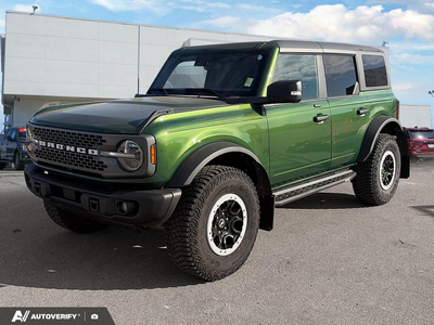 USED 2023 Ford Bronco Badlands w/Sasquatch Package! - Eruption Green Metallic Exterior - $54,999 - Stock #D60861A - VIN 1FMEE5DP4PLC14361