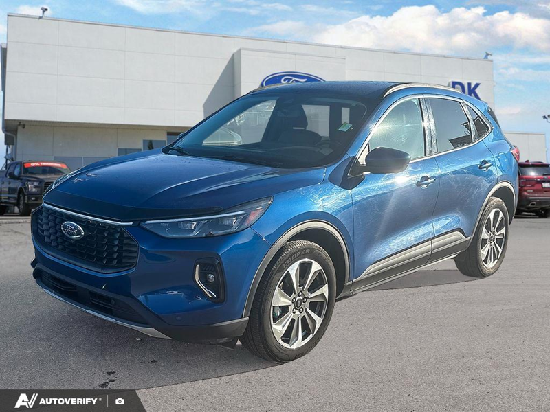 USED 2023 Ford Escape Platinum w/Leather, Nav, and More! - Atlas Blue Metallic Exterior / EBONY ACTIVEX Interior - $26,777 - Stock #DP6317 - VIN 1FMCU9JA9PUA56580 - Photo 1