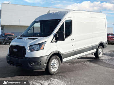USED 2023 Ford Transit Cargo Van
 Base AWD! - Oxford White Exterior / CHARCOAL CLOTH Interior - $46,777 - Stock #D60352A - VIN 1FTBR2C88PKB86378