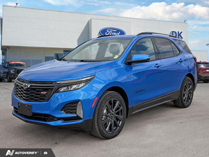 USED 2024 Chevrolet Equinox RS w/Leather, Sunroof, Nav, and More! - Blue Exterior - $29,998 - Stock #D60559A - VIN 3GNAXWEG6RS115434