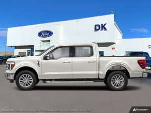 USED 2024 Ford F-150 Lariat 502A Hybrid w/Leather, Moonroof, and Nav! - Star White Tri-Coat Exterior - $68,799 - Stock #DP6446 - VIN 1FTFW5LD0RFA27830