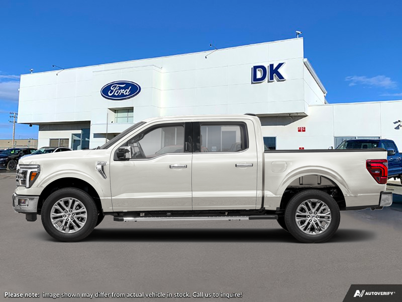 USED 2024 Ford F-150 Lariat 502A Hybrid w/Leather, Moonroof, and Nav! - Star White Tri-Coat Exterior / BLACK LEATHER TRIMMED Interior - $68,799 - Stock #DP6446 - VIN 1FTFW5LD0RFA27830 - Photo 1