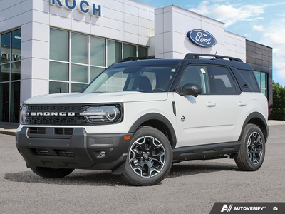 NEW 2025 Ford Bronco Sport Outer Banks - Oxford White Exterior - $39,909 - Stock #E51202 - VIN 3FMCR9CN9SRF21408
