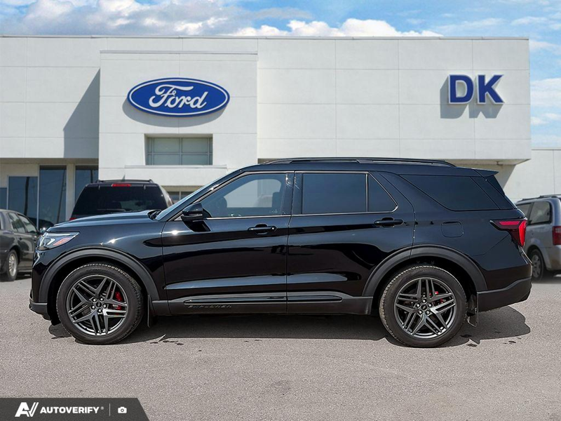 USED 2025 Ford Explorer ST w/Leather, Moonroof, Nav, and More! - Agate Black Exterior / ONYX ACTIVEX Interior - $58,999 - Stock #D60723A - VIN 1FMWK8GC6SGB39784 - Photo 3
