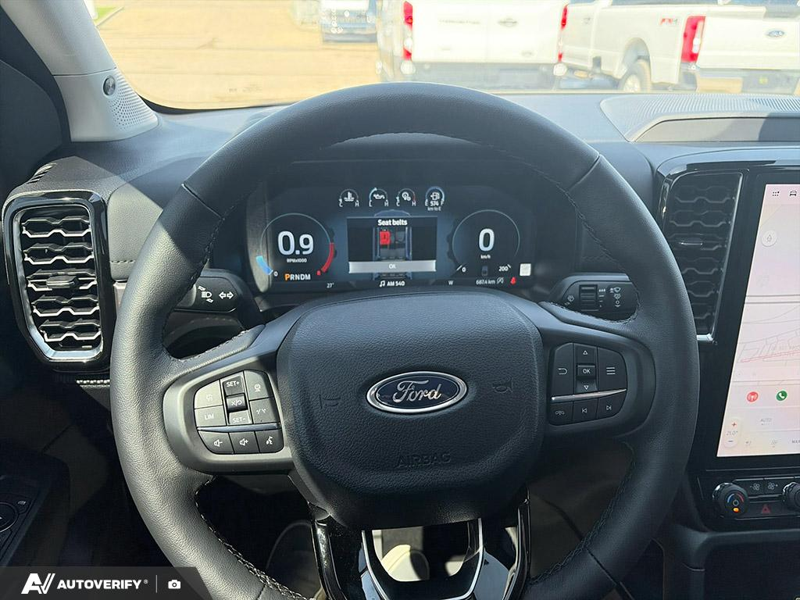 USED 2025 Ford Ranger Lariat - Marsh Gray Exterior / EBONY LEATHER-TRIMMED Interior - $54,999 - Stock #D60677A - VIN 1FTER4KH5SLE63372 - Photo 10