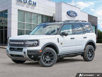 NEW 2026 Ford Bronco Sport Badlands - Space White Metallic Exterior - $49,819 - Stock #E60235 - VIN 3FMCR9DAXTRE08659