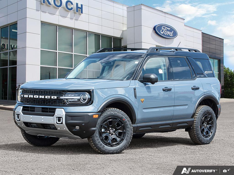 NEW 2026 Ford Bronco Sport Badlands - Azure Grey Metallic Tri-coat Exterior / DARK SPACE GREY LEATHER Interior - $50,333 - Stock #E60646 - VIN 3FMCR9DAXTRE51320 - Photo 1