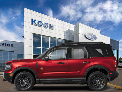NEW 2026 Ford Bronco Sport Badlands - Ruby Red Metallic Tinted Clearcoat Exterior - $53,109 - Stock #E61079 - VIN 3FMCR9DAXTRF12777