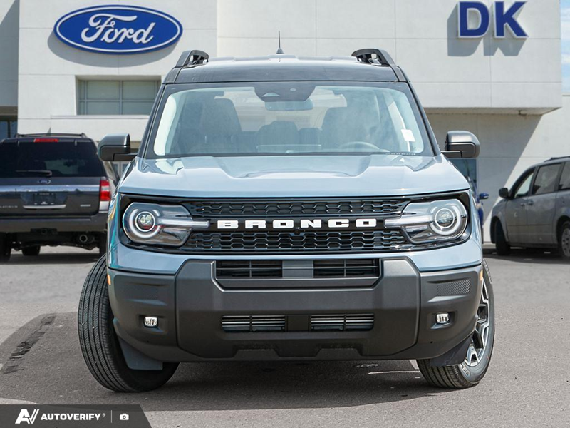 NEW 2026 Ford Bronco Sport Outer Banks - Azure Grey Metallic Tri-coat Exterior / EBONY/ROAST, PREMIUM TRIMMED HTD FRONT BUCKET SEATS Interior - $40,687 - Stock #D60696 - VIN 3FMCR9CN4TRE86844 - Photo 2
