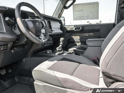 NEW 2026 Ford Bronco Base Sasquatch Manual Trans - BLACK CLOTH GREY Interior - $65,799 - Stock #E60185 - VIN 1FMDE6AH9TLA43471
