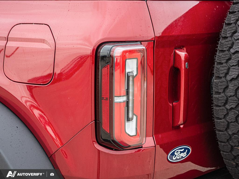NEW 2026 Ford Bronco Outer Banks - Ruby Red Metallic Tinted Clearcoat Exterior / BLACK ONYX-LEATHER/VINYL Interior - $84,782 - Stock #D60778 - VIN 1FMEE8BP2TLB36841 - Photo 12