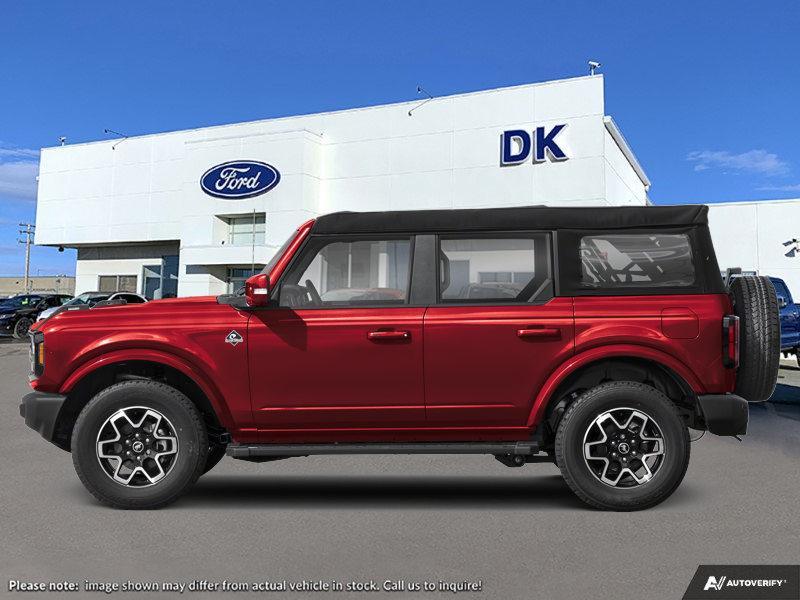 NEW 2026 Ford Bronco Outer Banks - Ruby Red Metallic Tinted Clearcoat Exterior / BLACK ONYX-LEATHER/VINYL Interior - $84,282 - Stock #D60778 - VIN 1FMEE8BP2TLB36841 - Photo 1