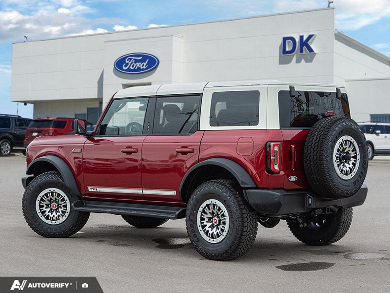 NEW 2026 Ford Bronco Outer Banks - Ruby Red Metallic Tinted Clearcoat Exterior / BLACK ONYX-LEATHER/VINYL Interior - $84,782 - Stock #D60778 - VIN 1FMEE8BP2TLB36841 - Photo 4