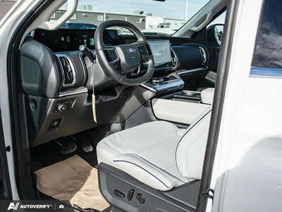 NEW 2026 Ford Expedition Platinum Max - SALT CRYSTAL GREY, LUX LEATHER-TRIMMED HTD/VENT FRONT CAPTAIN'S Interior - $119,363 - Stock #D60470 - VIN 1FMJK1MGXTEA16740