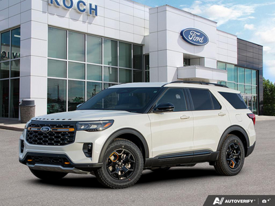 NEW 2026 Ford Explorer Tremor - Star White Tri-coat Metallic Exterior - $66,869 - Stock #E60097 - VIN 1FMUK8JH8TGA28831