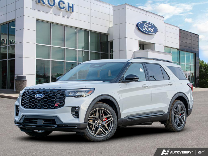NEW 2026 Ford Explorer ST - Space White Metallic Exterior / ONYX ACTIVEX Interior - $72,919 - Stock #E60102 - VIN 1FMWK8GC7TGA32874 - Photo 1