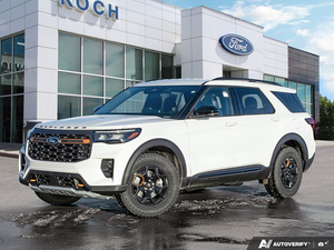NEW 2026 Ford Explorer Tremor - Star White Tri-coat Metallic Exterior - $60,782 - Stock #E60300 - VIN 1FMUK8JHXTGB03982