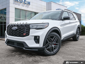 NEW 2026 Ford Explorer ST - Star White Tri-coat Metallic Exterior - $69,582 - Stock #E60832 - VIN 1FMWK8GC7TGB60838