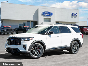 NEW 2026 Ford Explorer ST - Star White Tri-coat Metallic Exterior - $69,106 - Stock #D60605 - VIN 1FMWK8GC0TGB37207
