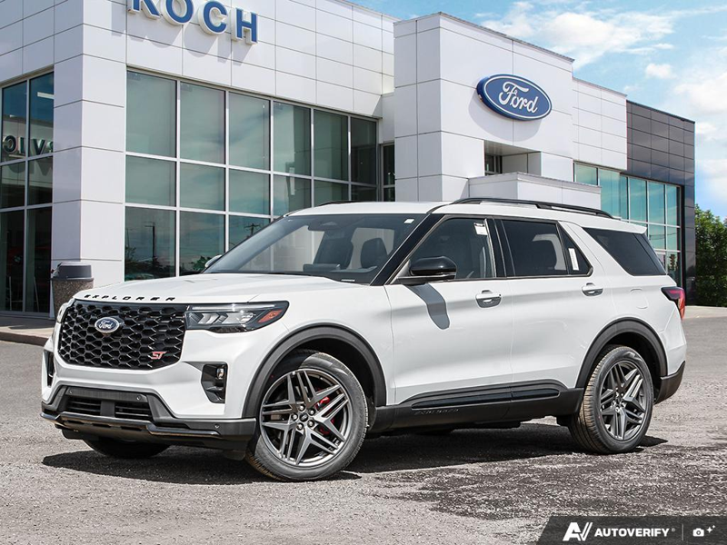 NEW 2026 Ford Explorer ST - Space White Metallic Exterior / ONYX MIKO Interior - $68,698 - Stock #E60197 - VIN 1FMWK8GC7TGA82528 - Photo 1