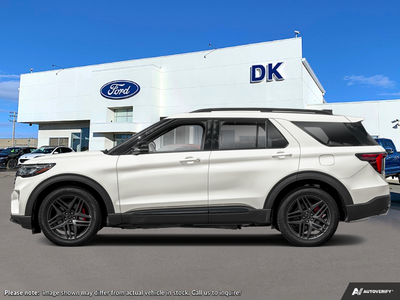 NEW 2026 Ford Explorer ST - Star White Tri-Coat Exterior - $73,622 - Stock #D60733 - VIN 1FMWK8GCXTGC48654