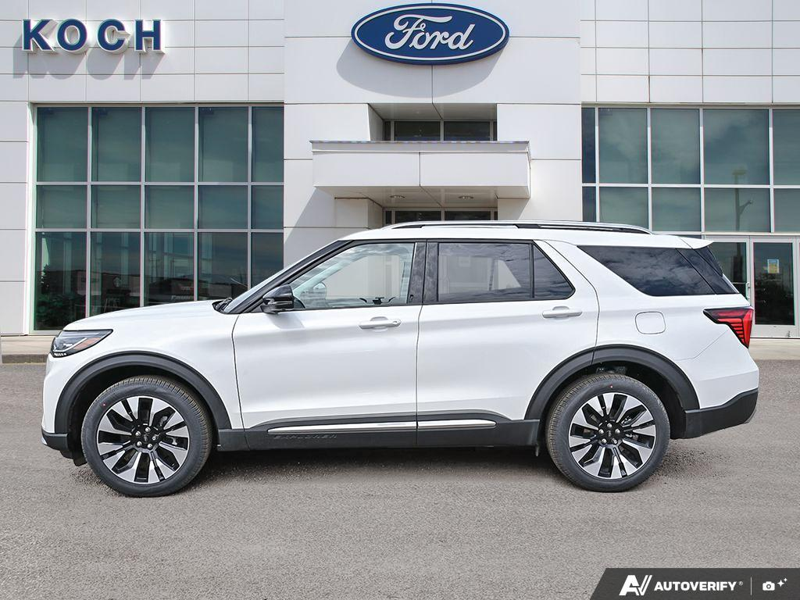 NEW 2026 Ford Explorer Platinum - Star White Tri-coat Metallic Exterior / CRYSTAL GRAY LEATHER Interior - $66,919 - Stock #E60278 - VIN 1FMUK8HHXTGA83402 - Photo 3