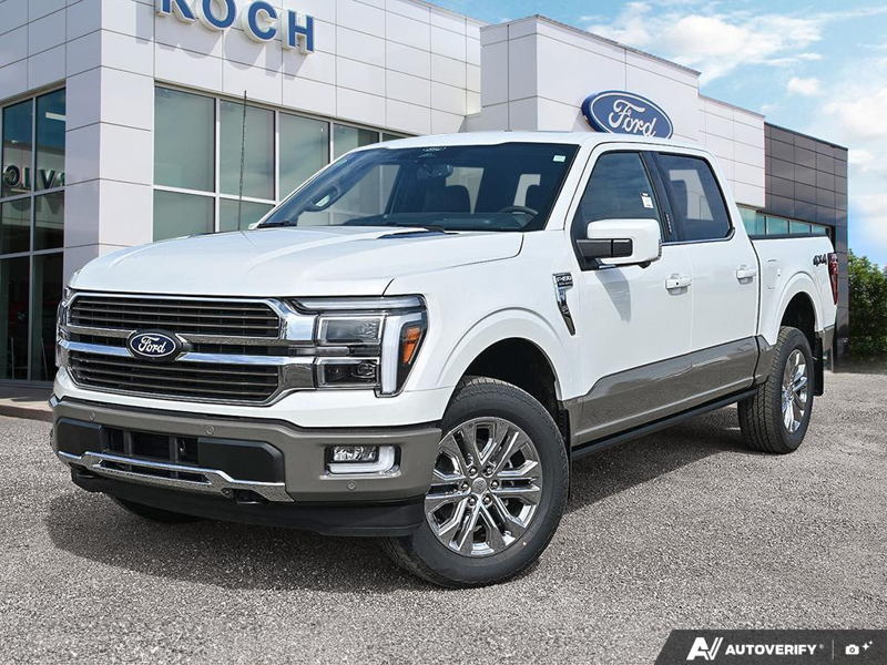 NEW 2026 Ford F-150 King Ranch - Star White/marsh Grey Accent Exterior / JAVA, KING RANCH MULTICONTOUR LEATHER BUCKET SEATS Interior - $94,246 - Stock #E60997 - VIN 1FTFW6L89TFB76530 - Photo 1