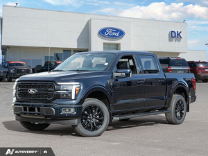 NEW 2026 Ford F-150 LARIAT - Antimatter Blue Metallic Exterior - $87,577 - Stock #D60792 - VIN 1FTFW5L5XTFB69182