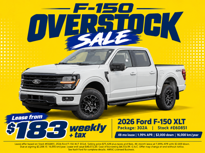 NEW 2026 Ford F-150 XLT - Avalanche Exterior - $67,429 - Stock #E60851 - VIN 1FTFW3L89TFB46846