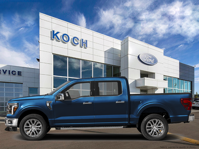 NEW 2026 Ford F-150 LARIAT - Antimatter Blue Metallic Exterior - $95,039 - Stock #E61135 - VIN 1FTFW5LD4TFC46006