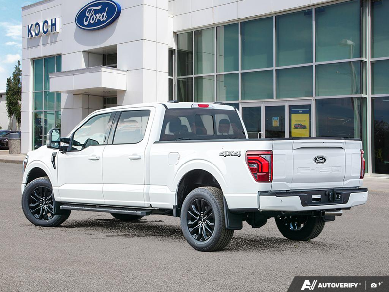 NEW 2026 Ford F-150 LARIAT Long Box - Star White Tri-coat Metallic Exterior / BLACK ACTIVE X Interior - $87,463 - Stock #E60906 - VIN 1FTFW5L82TFB68456 - Photo 4