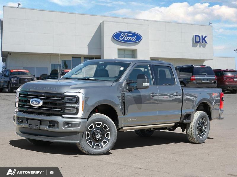 NEW 2026 Ford F-350 Super Duty Platinum - Carbonized Grey Metallic Exterior / BLACK ONYX/BLUE LEATHER Interior - $120,761 - Stock #D60428 - VIN 1FT8W3BT1TEE29312 - Photo 1