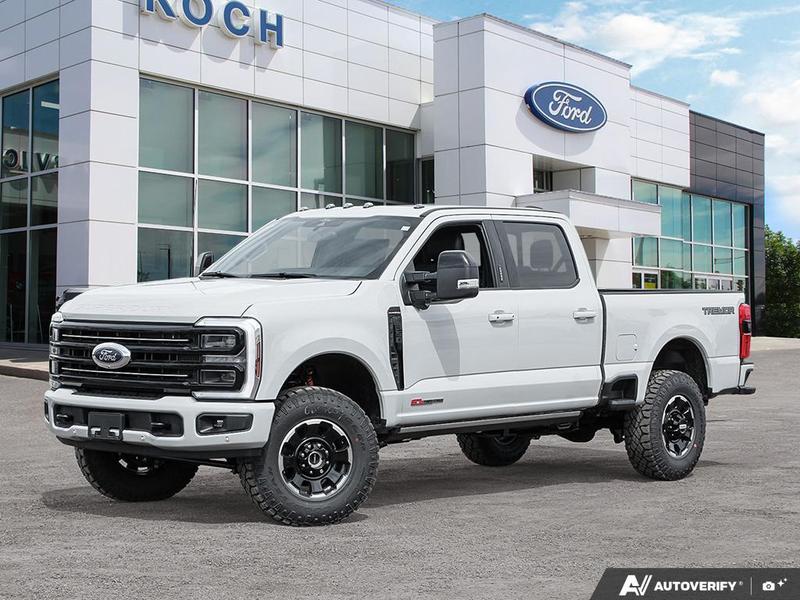 NEW 2026 Ford F-350 Super Duty Platinum - Avalanche Exterior / BLACK ONYX/BLUE LEATHER Interior - $136,453 - Stock #E60547 - VIN 1FT8W3BMXTEE28748 - Photo 1