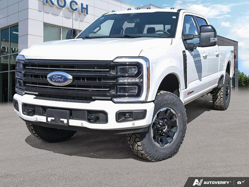 NEW 2026 Ford F-350 Super Duty Platinum Tremor - Star White Tri-coat Metallic Exterior / BLACK ONYX/BLUE LEATHER Interior - $137,153 - Stock #E60247 - VIN 1FT8W3BM5TED66353 - Photo 1