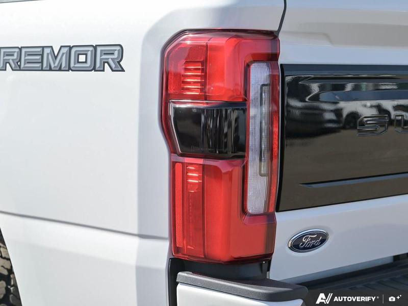 NEW 2026 Ford F-350 Super Duty Platinum Tremor - Star White Tri-coat Metallic Exterior / BLACK ONYX/BLUE LEATHER Interior - $137,153 - Stock #E60247 - VIN 1FT8W3BM5TED66353 - Photo 12