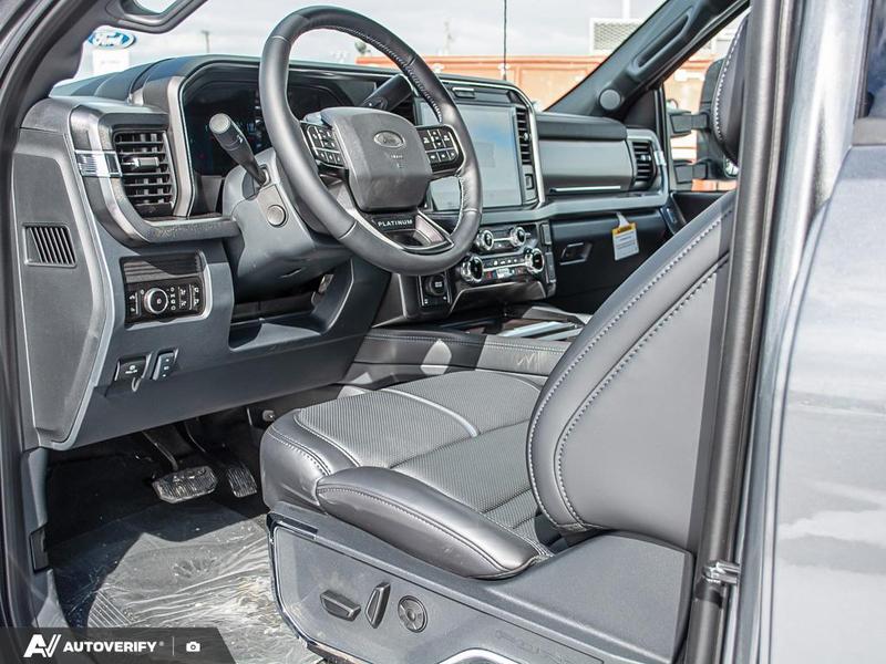 NEW 2026 Ford F-350 Super Duty Platinum - Carbonized Grey Metallic Exterior / BLACK ONYX/BLUE LEATHER Interior - $121,361 - Stock #D60348 - VIN 1FT8W3BT2TEE05424 - Photo 13