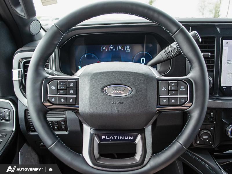 NEW 2026 Ford F-350 Super Duty Platinum - Carbonized Grey Metallic Exterior / BLACK ONYX/BLUE LEATHER Interior - $124,761 - Stock #D60444 - VIN 1FT8W3BMXTEE27115 - Photo 13