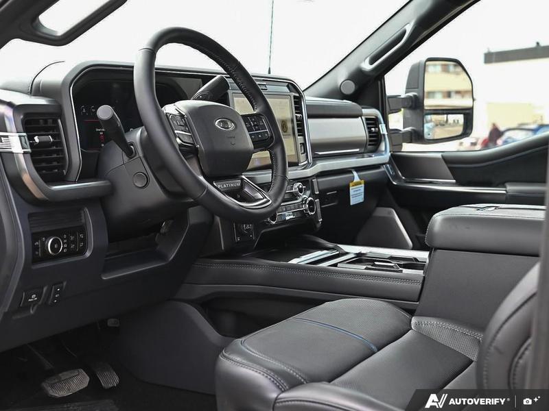 NEW 2026 Ford F-350 Super Duty Platinum - Glacier Gray Exterior / BLACK ONYX/BLUE LEATHER Interior - $137,253 - Stock #E60442 - VIN 1FT8W3BM1TED99091 - Photo 13