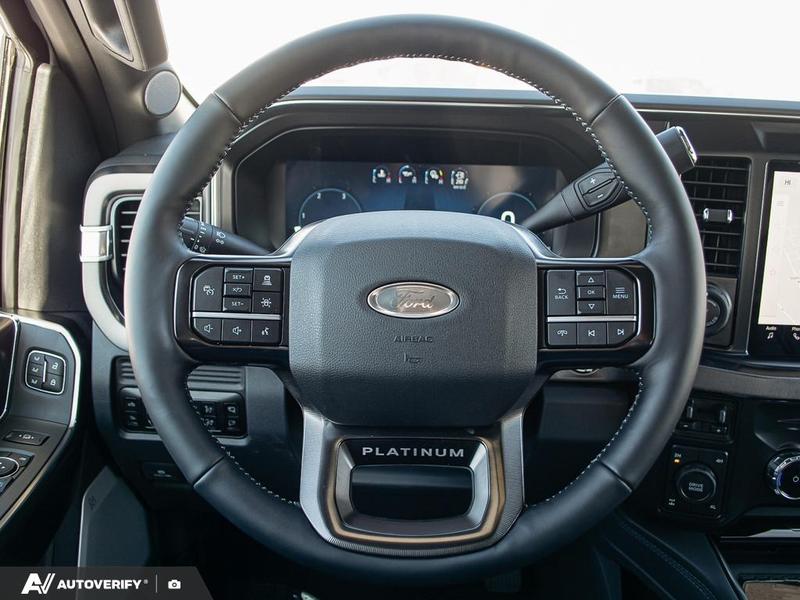 NEW 2026 Ford F-350 Super Duty Platinum - Star White Tri-coat Metallic Exterior / BLACK ONYX/BLUE LEATHER Interior - $121,561 - Stock #D60313 - VIN 1FT8W3BT6TED95352 - Photo 14